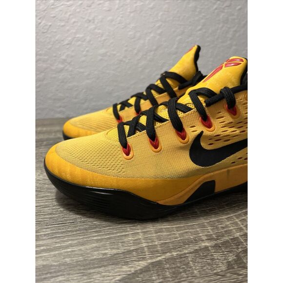Nike Kobe 9 IX EM Low Bruce Lee 646701-700 Yellow Sneaker Shoes Sz Mens 8.5 - Picture 11 of 16